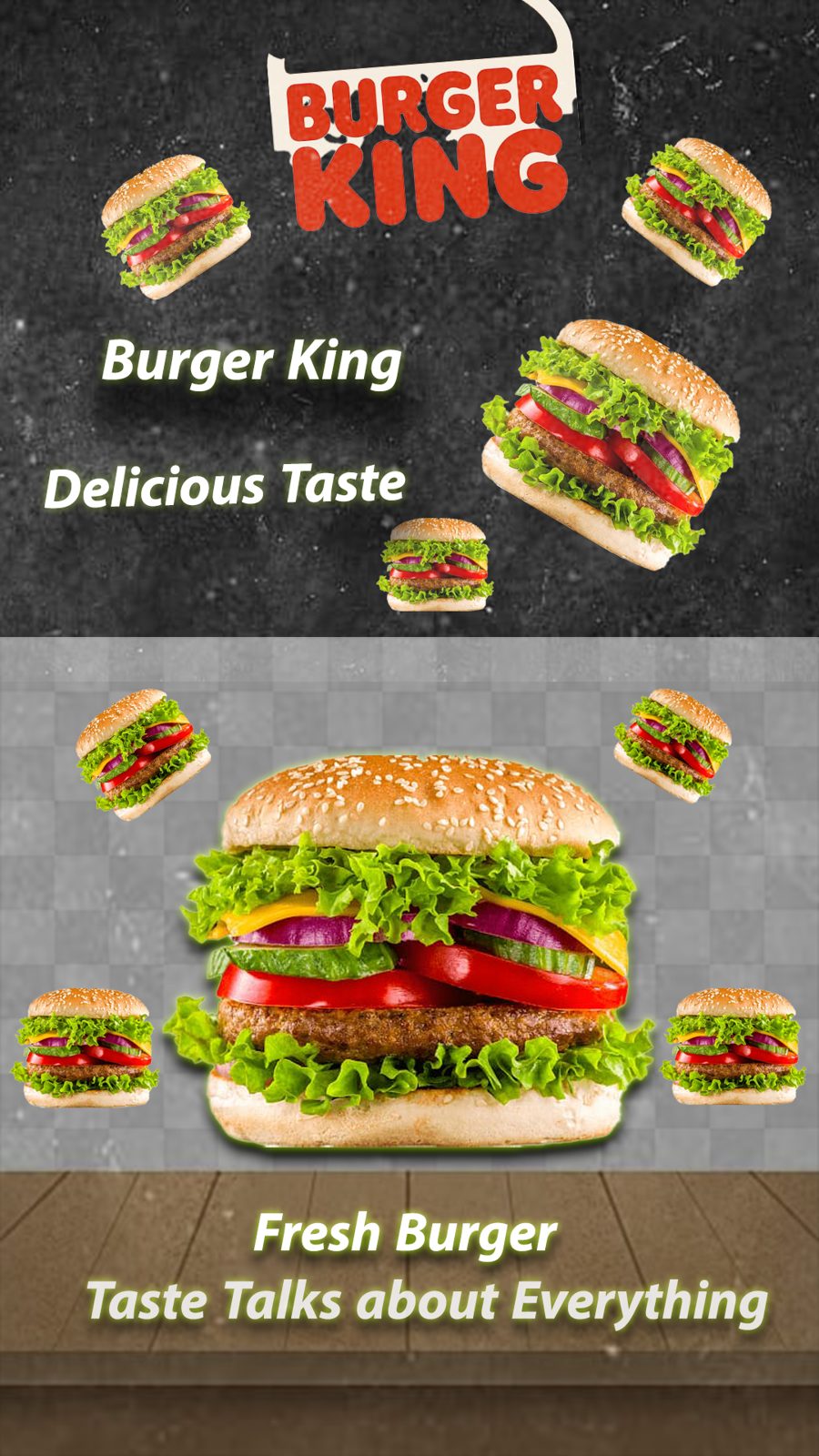 Burger King burger ad poster